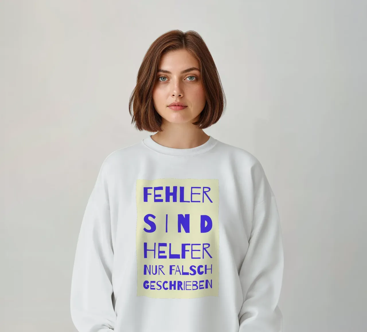 FEHLER SIND HELFER..(mehrere Farbvariationen verfügbar) felpa da FRICKE DESIGN