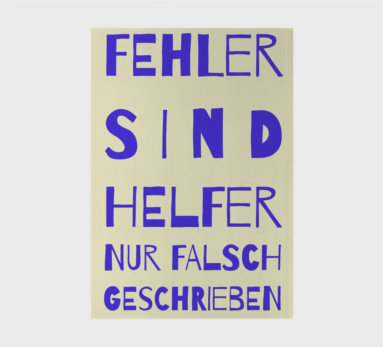 FEHLER SIND HELFER. notebook by FRICKE DESIGN