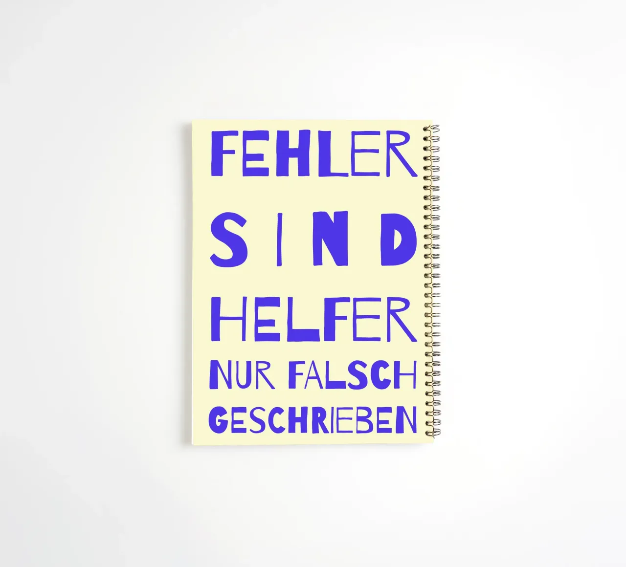 FEHLER SIND HELFER. spiral notebook by FRICKE DESIGN