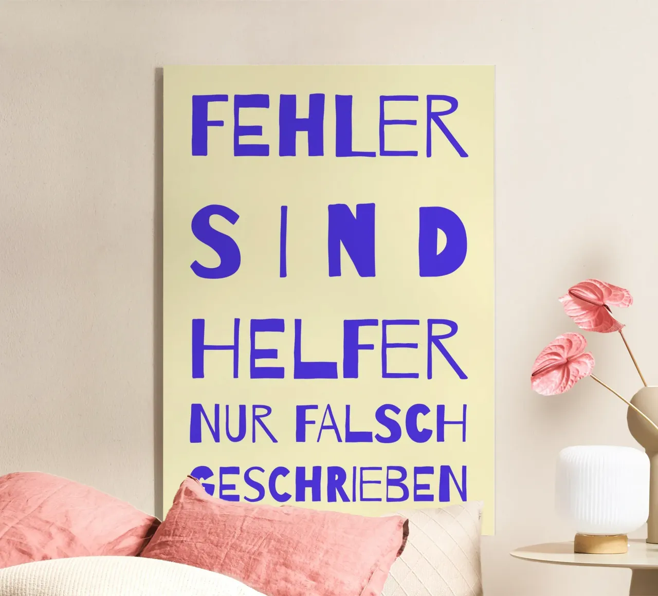 FEHLER SIND HELFER..(mehrere Farbvariationen verfügbar) plexiglass da FRICKE DESIGN