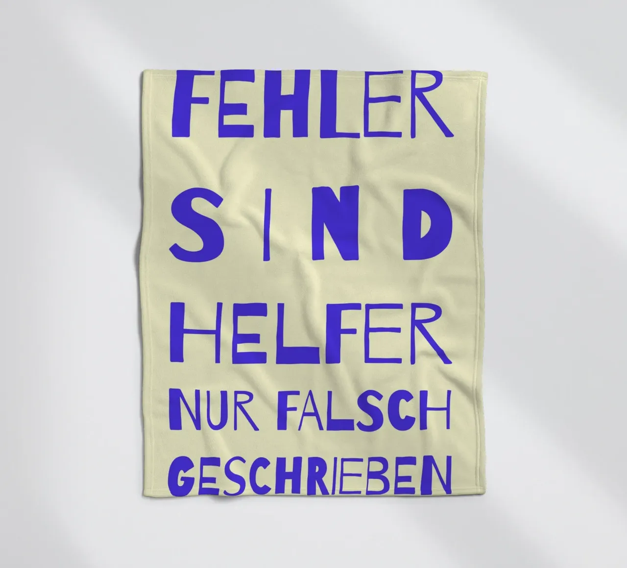 FEHLER SIND HELFER. coperta in pile da FRICKE DESIGN