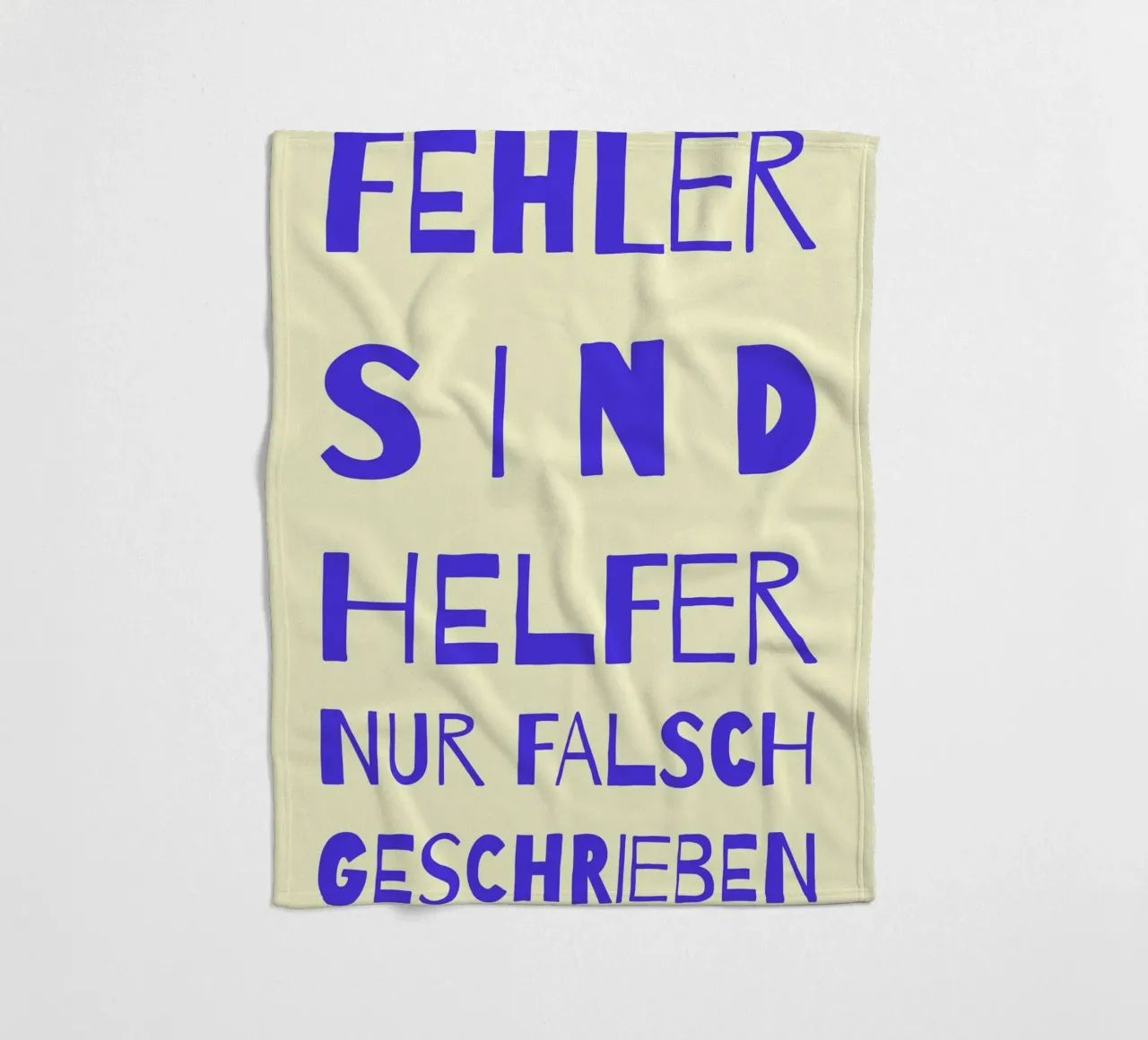 FEHLER SIND HELFER. coperta in pile da FRICKE DESIGN