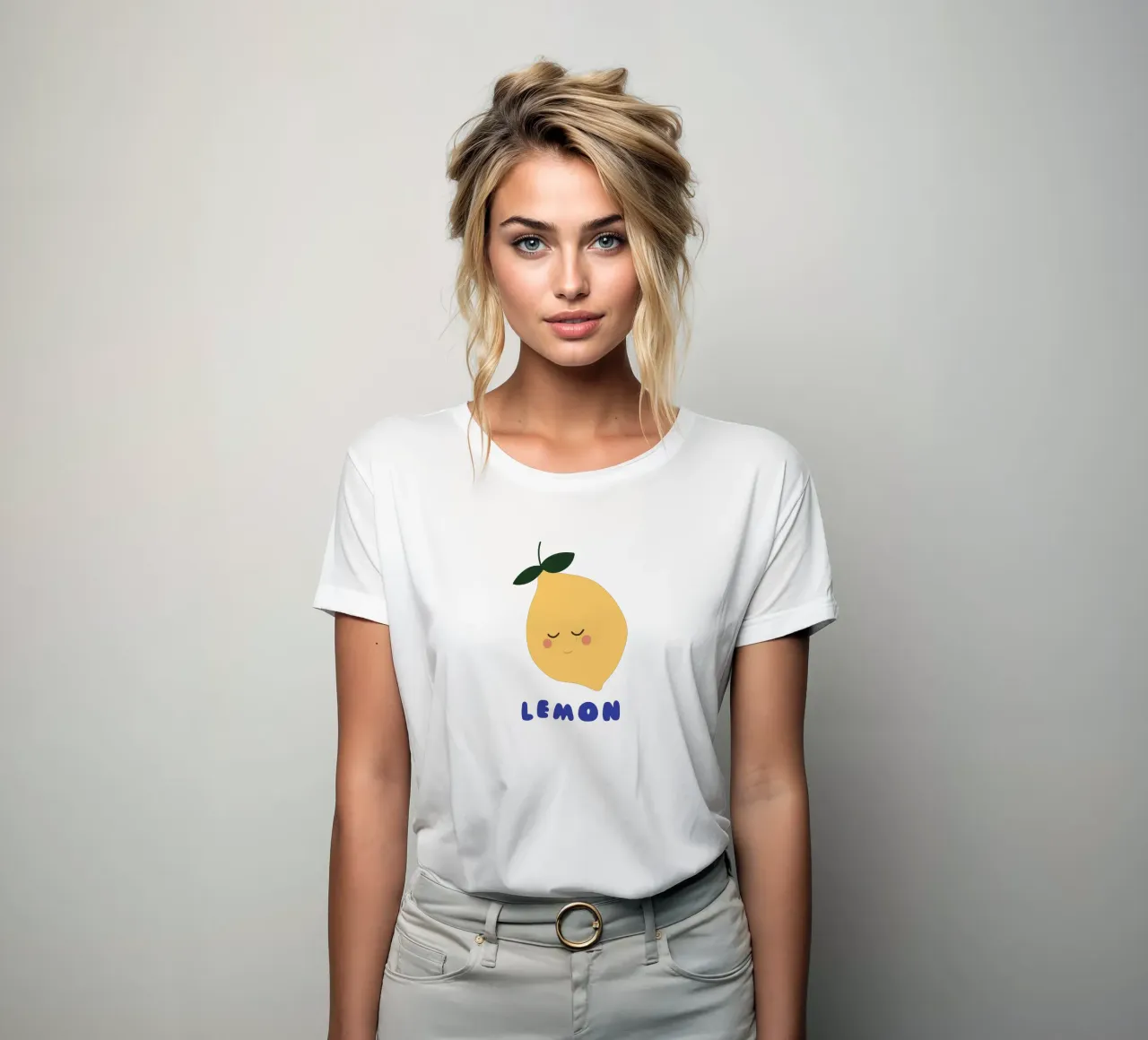 Lemon t-shirt ajusté pour femmes de Mottos by Sinan Saydik
