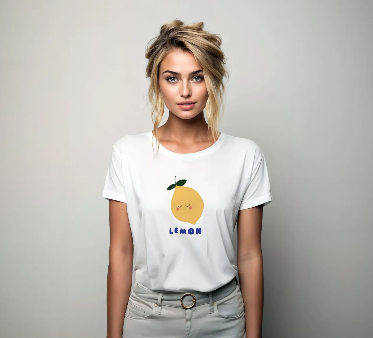 Lemon t-shirt ajusté pour femmes de Mottos by Sinan Saydik