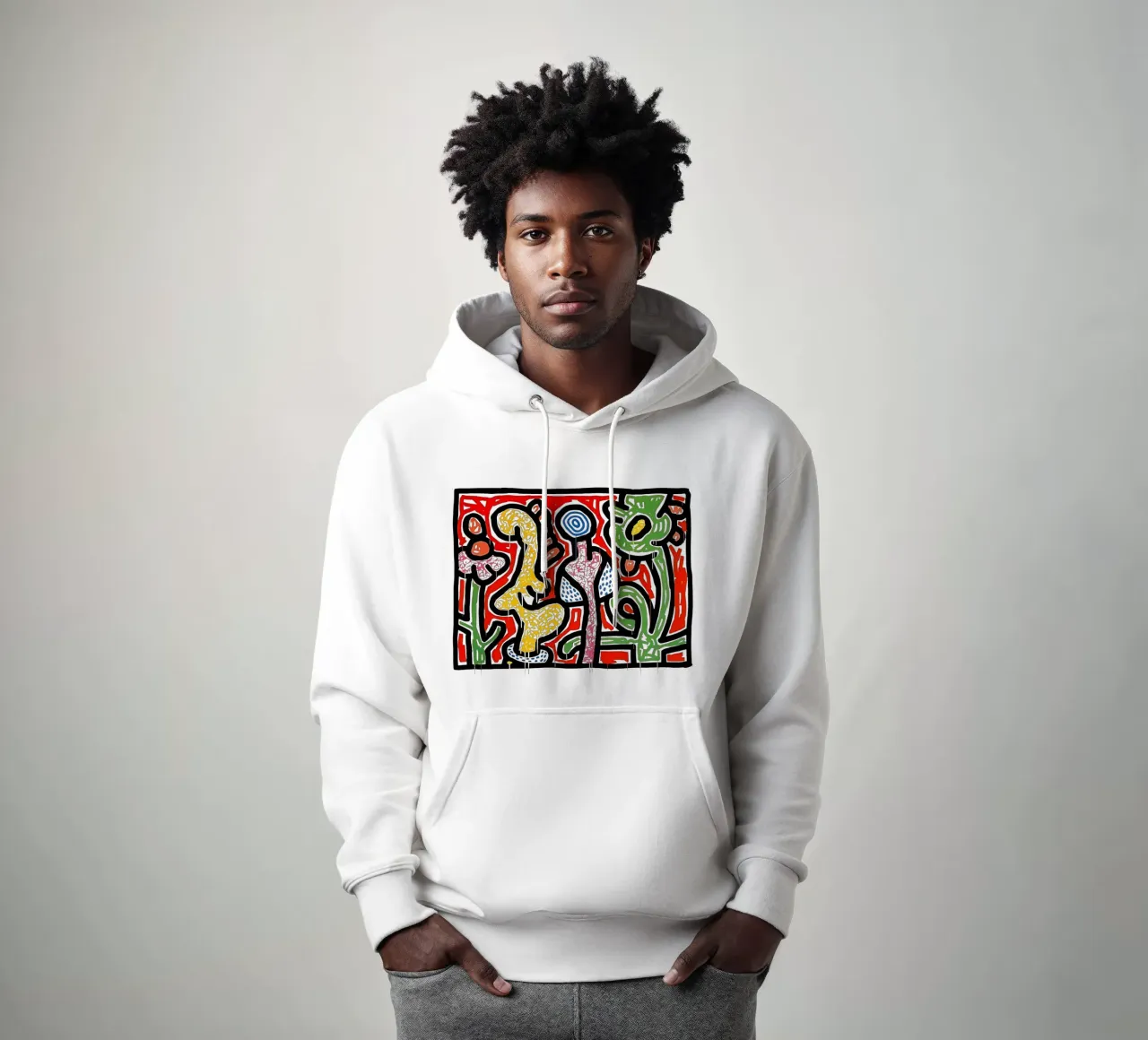Flores IV de Keith Haring sudadera con capucha de tokovictory