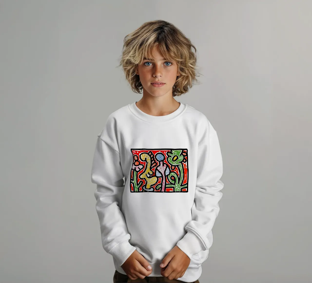 Fiori IV di Keith Haring felpa bambino da tokovictory