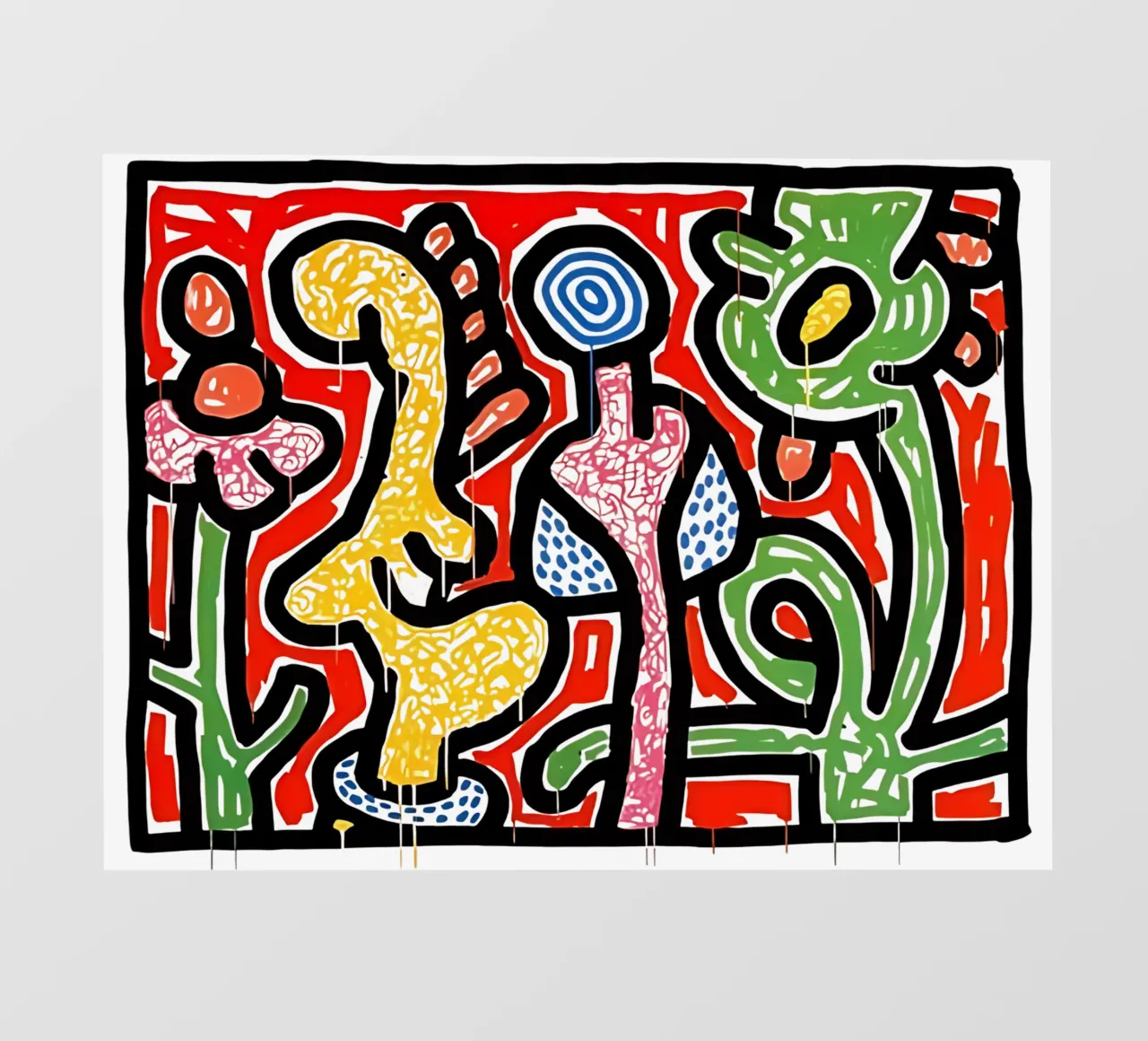 Fiori IV di Keith Haring telo in pvc da tokovictory