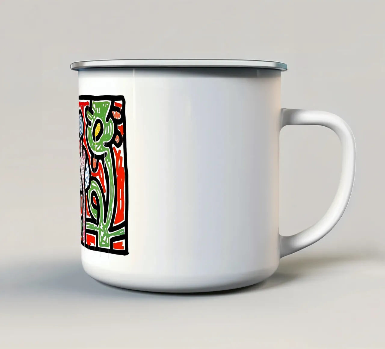 Fiori IV di Keith Haring tazza in smalto da tokovictory