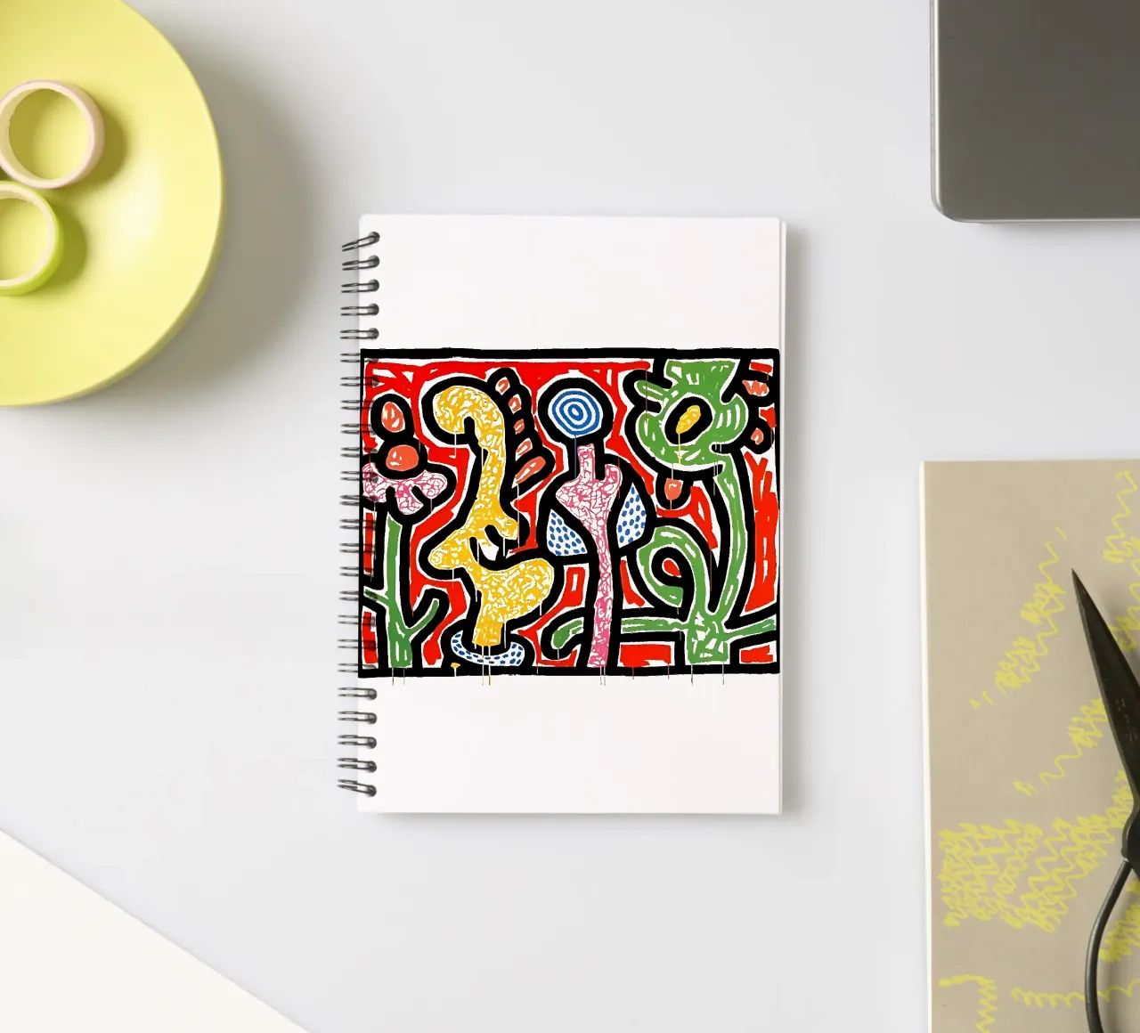 Fiori IV di Keith Haring diario ad anelli da tokovictory