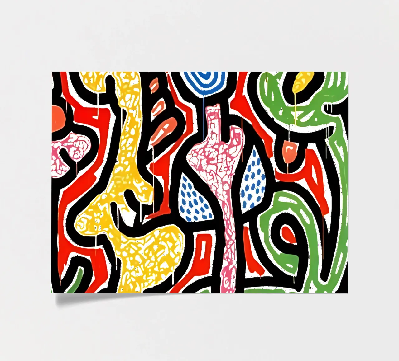 Fiori IV di Keith Haring foglio adesivo da tokovictory