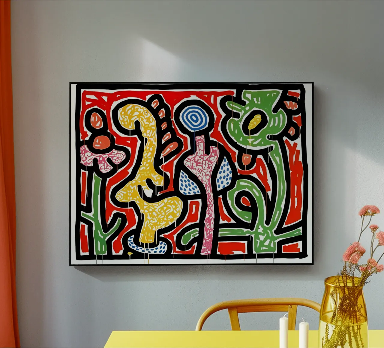 Fiori IV di Keith Haring plexiglass da tokovictory