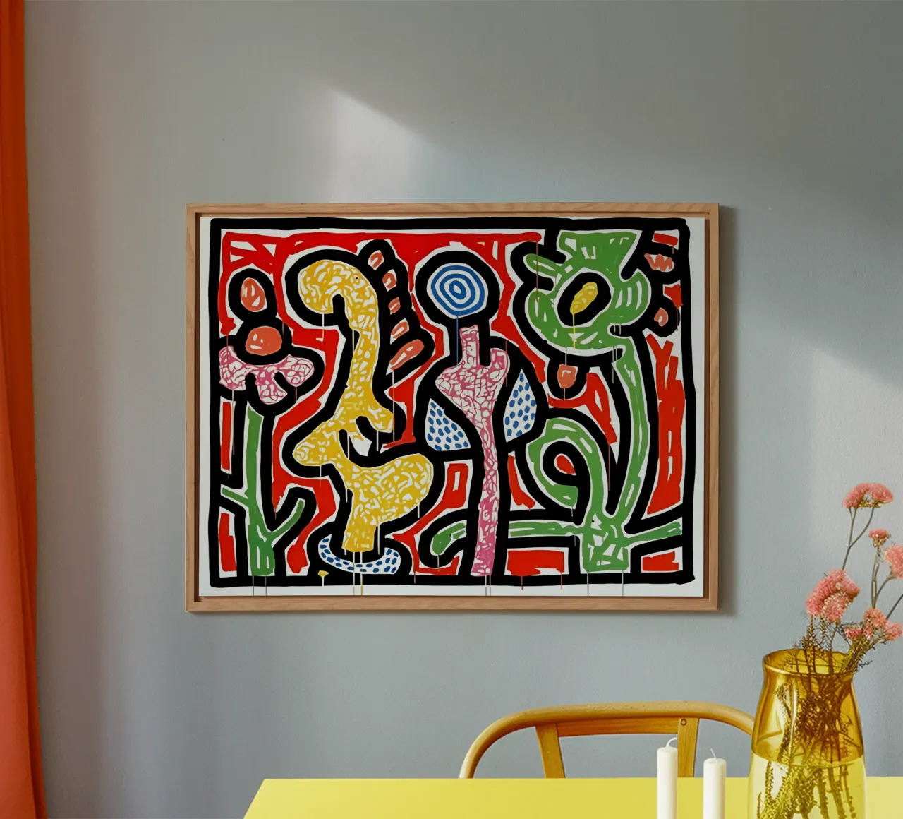 Fiori IV di Keith Haring alluminio dibond da tokovictory