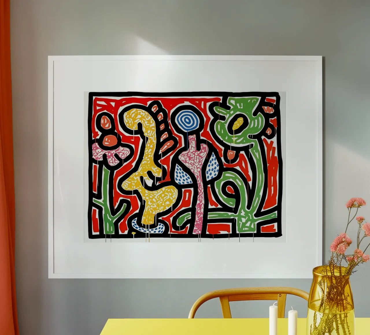 Flores IV de Keith Haring hahnemühle de tokovictory
