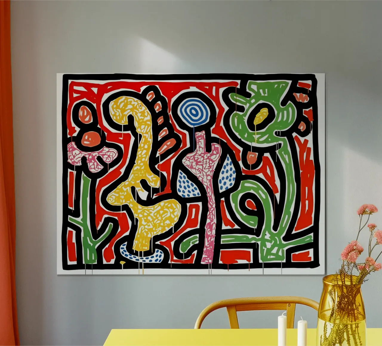 Flores IV de Keith Haring hahnemühle de tokovictory