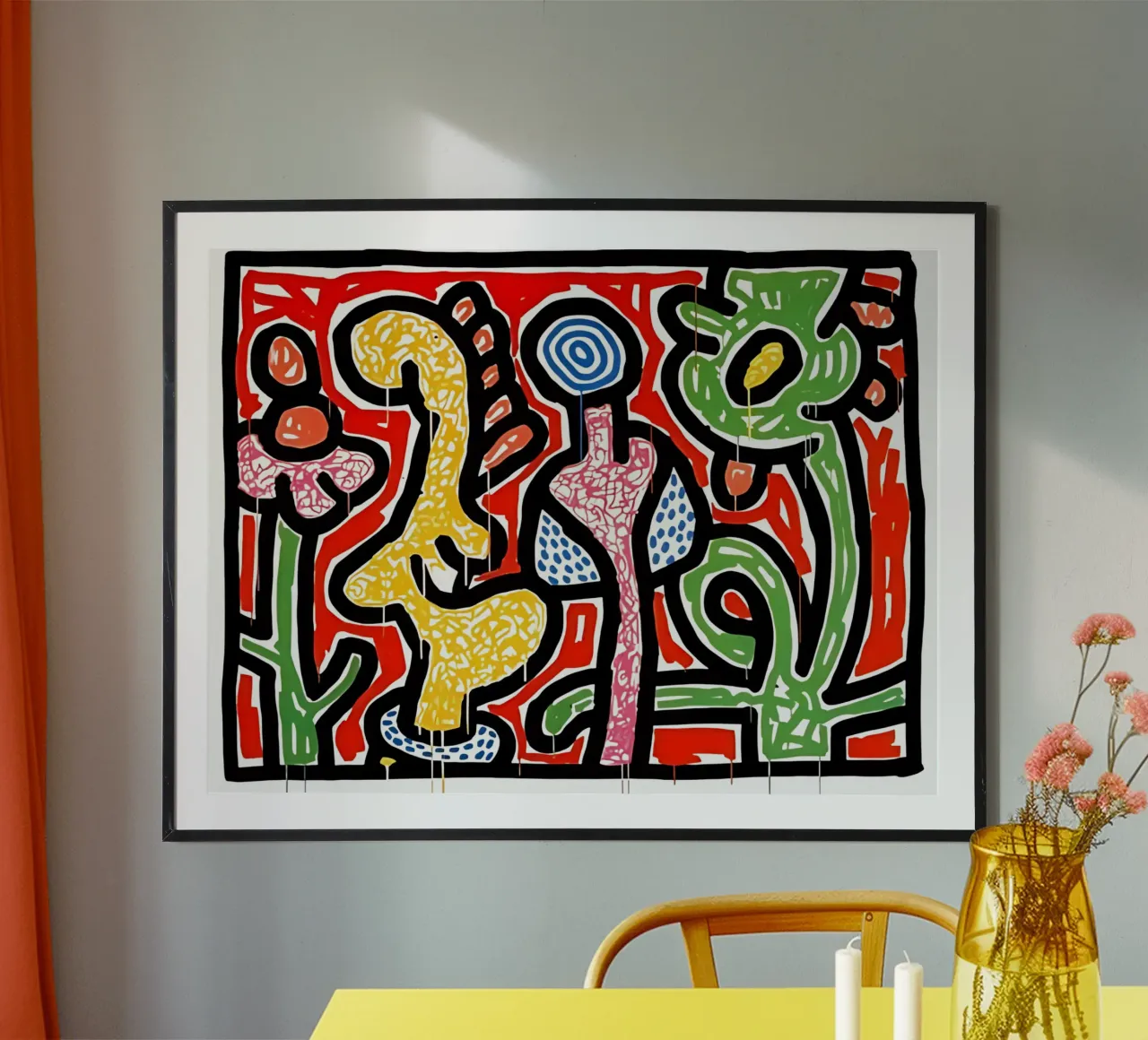 Flores IV de Keith Haring hahnemühle de tokovictory