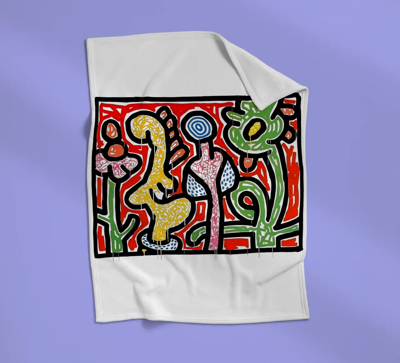 Fiori IV di Keith Haring coperta in pile da tokovictory