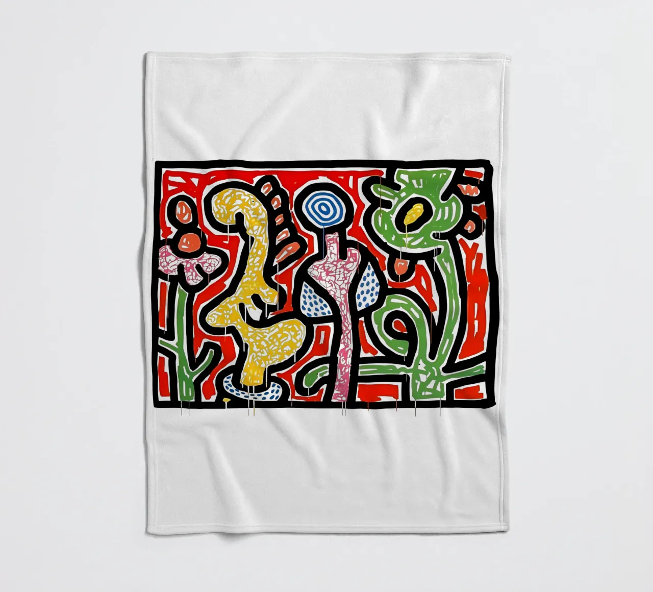 Fiori IV di Keith Haring coperta in pile da tokovictory
