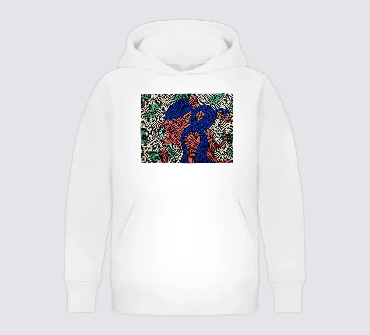Piglet va de compras por Keith Haring sudadera con capucha para niño de tokovictory