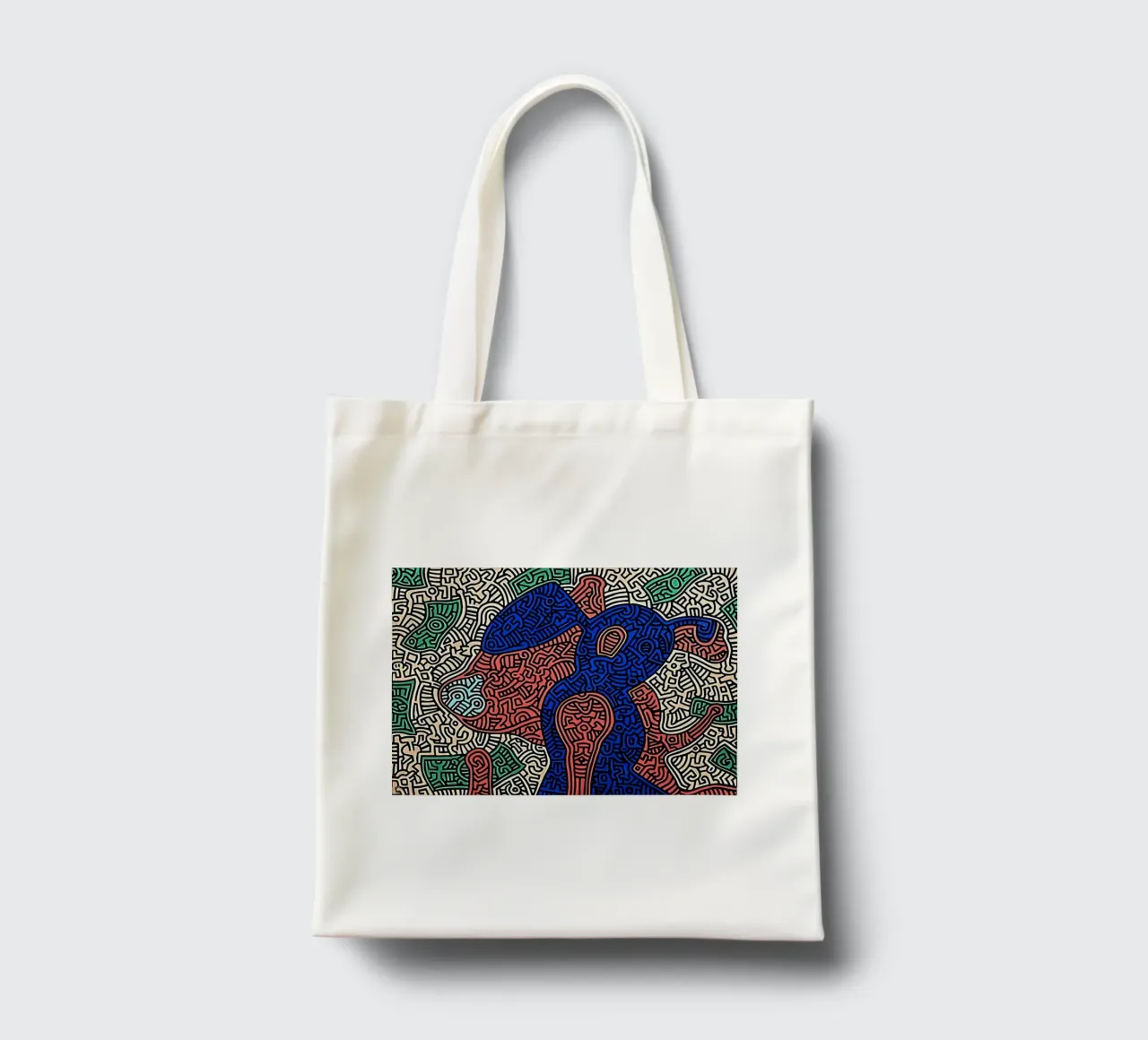 Piglet va de compras por Keith Haring tote bag de tokovictory