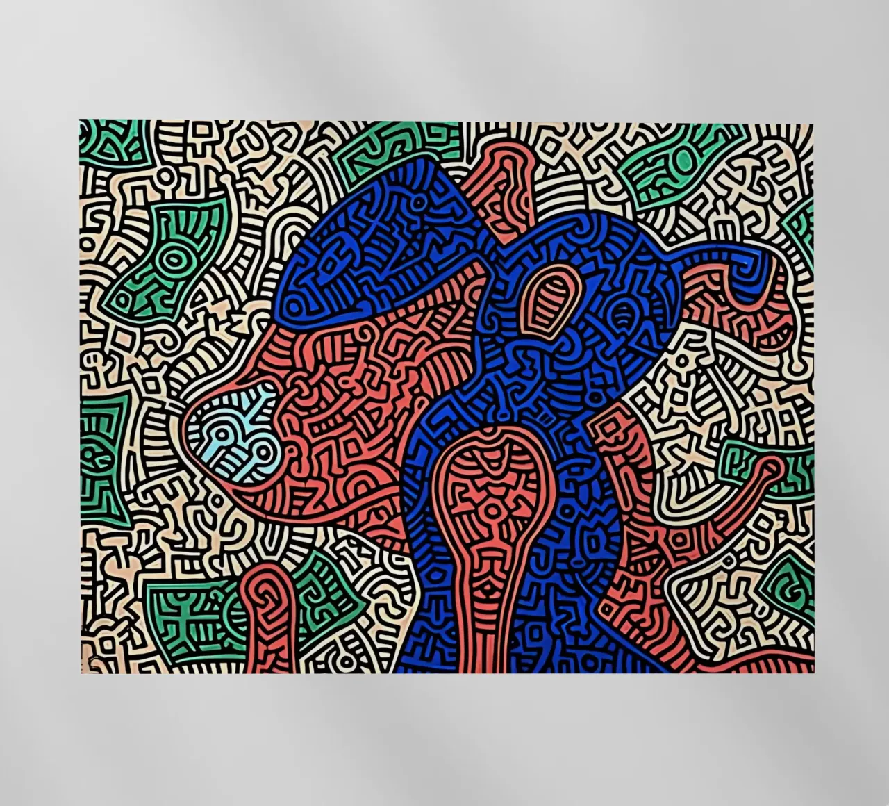 Il maialino va a fare shopping di Keith Haring pellicola backlit da tokovictory