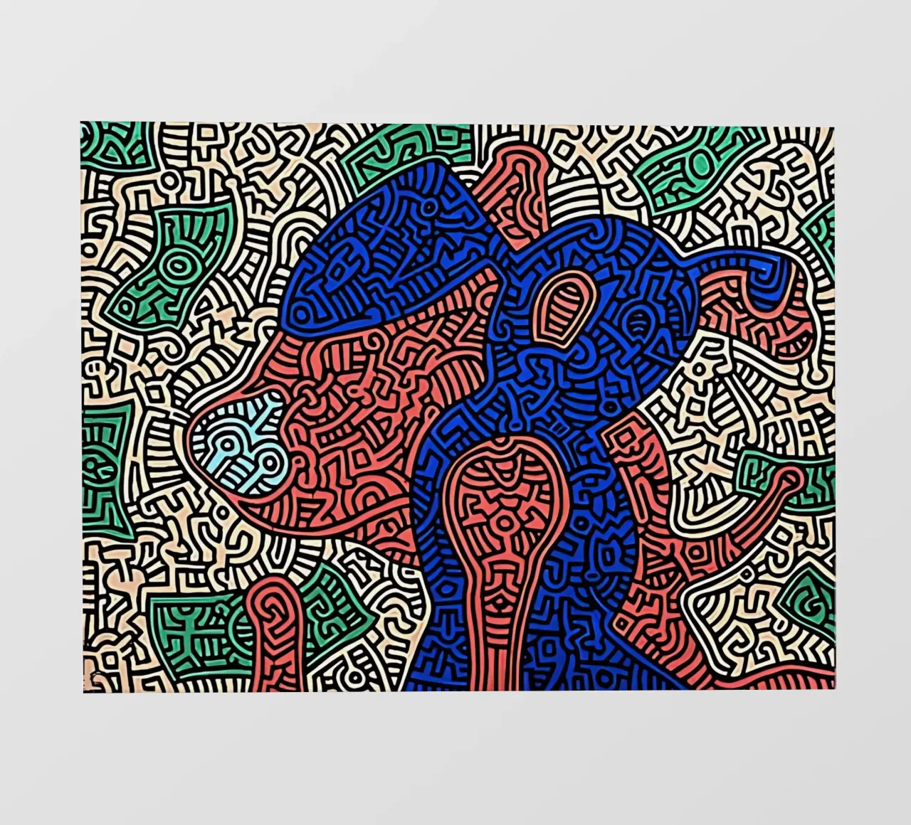 Il maialino va a fare shopping di Keith Haring pellicola backlit da tokovictory