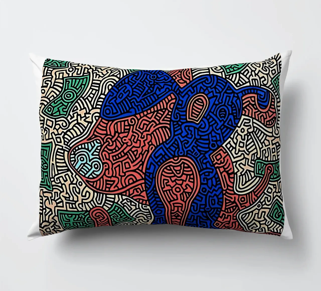 Piglet va de compras por Keith Haring cojín de tokovictory