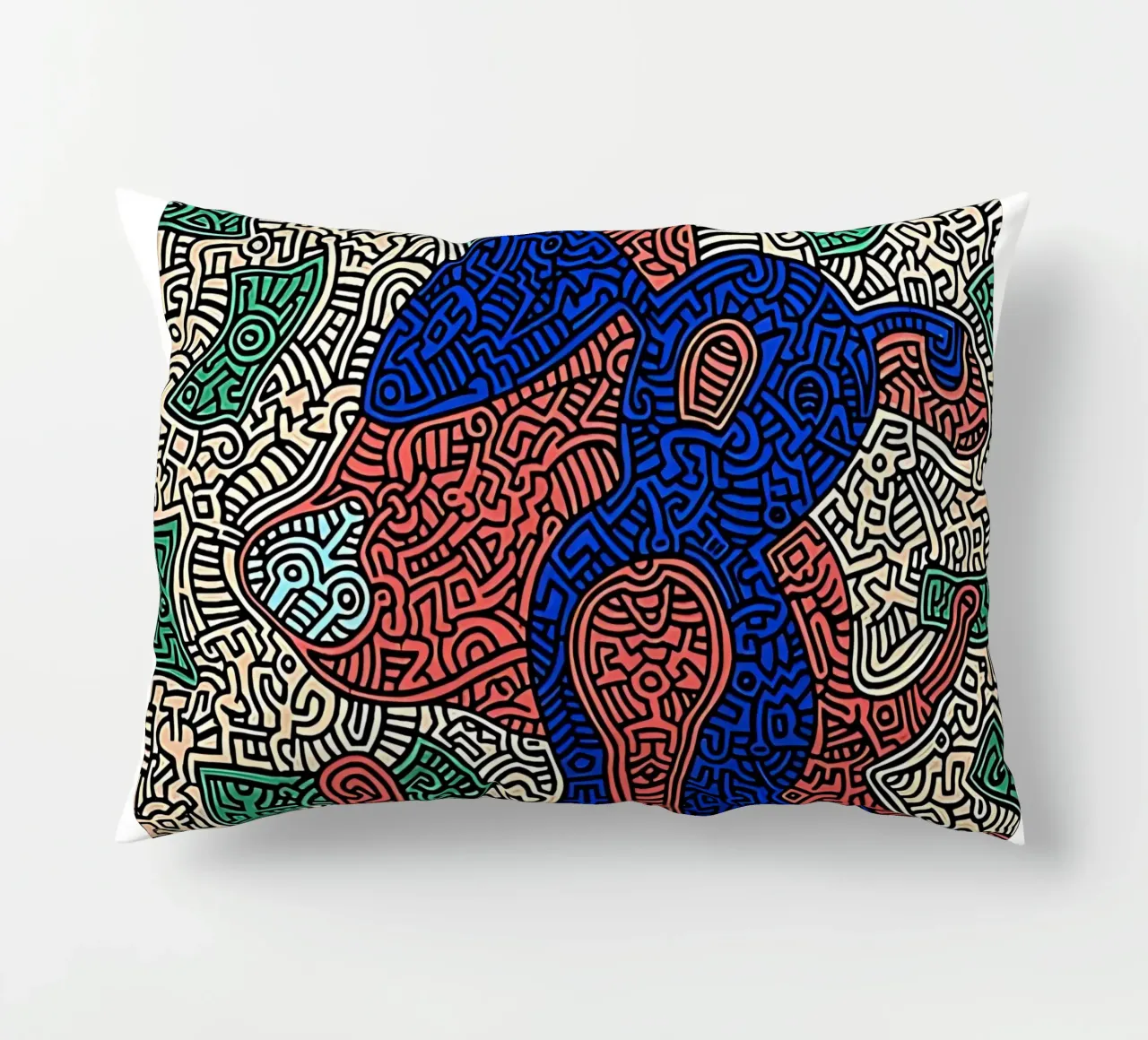 Piglet va de compras por Keith Haring cojín de tokovictory