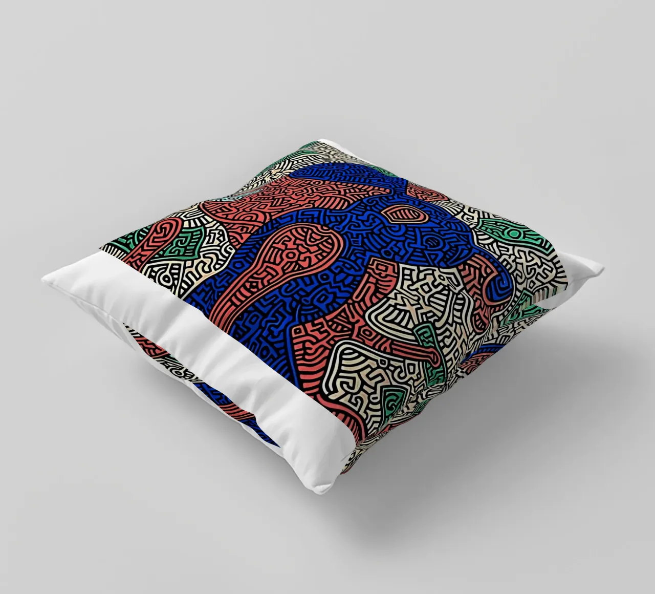 Piglet va de compras por Keith Haring cojín de tokovictory