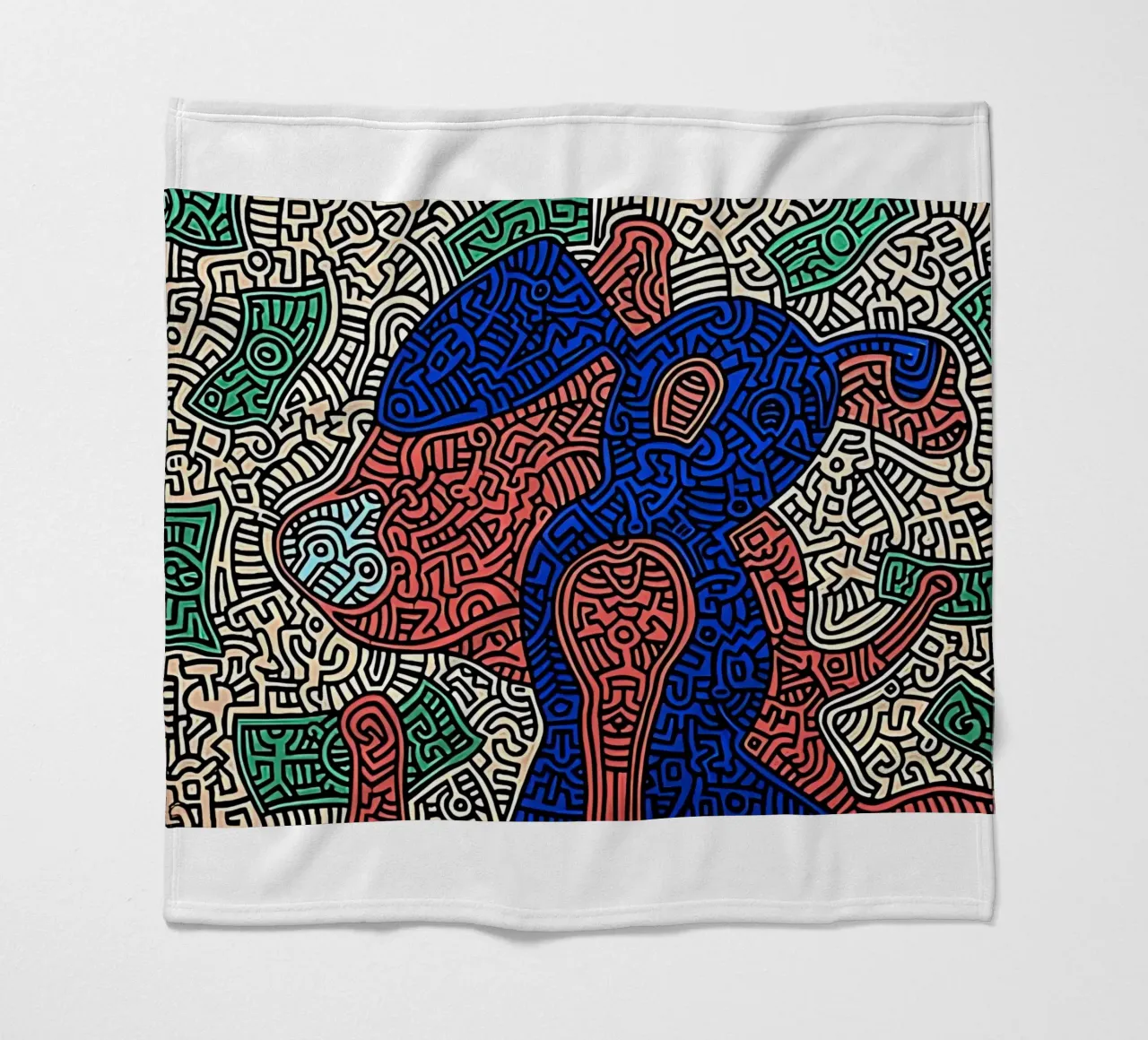Piglet va de compras por Keith Haring manta de franela de tokovictory