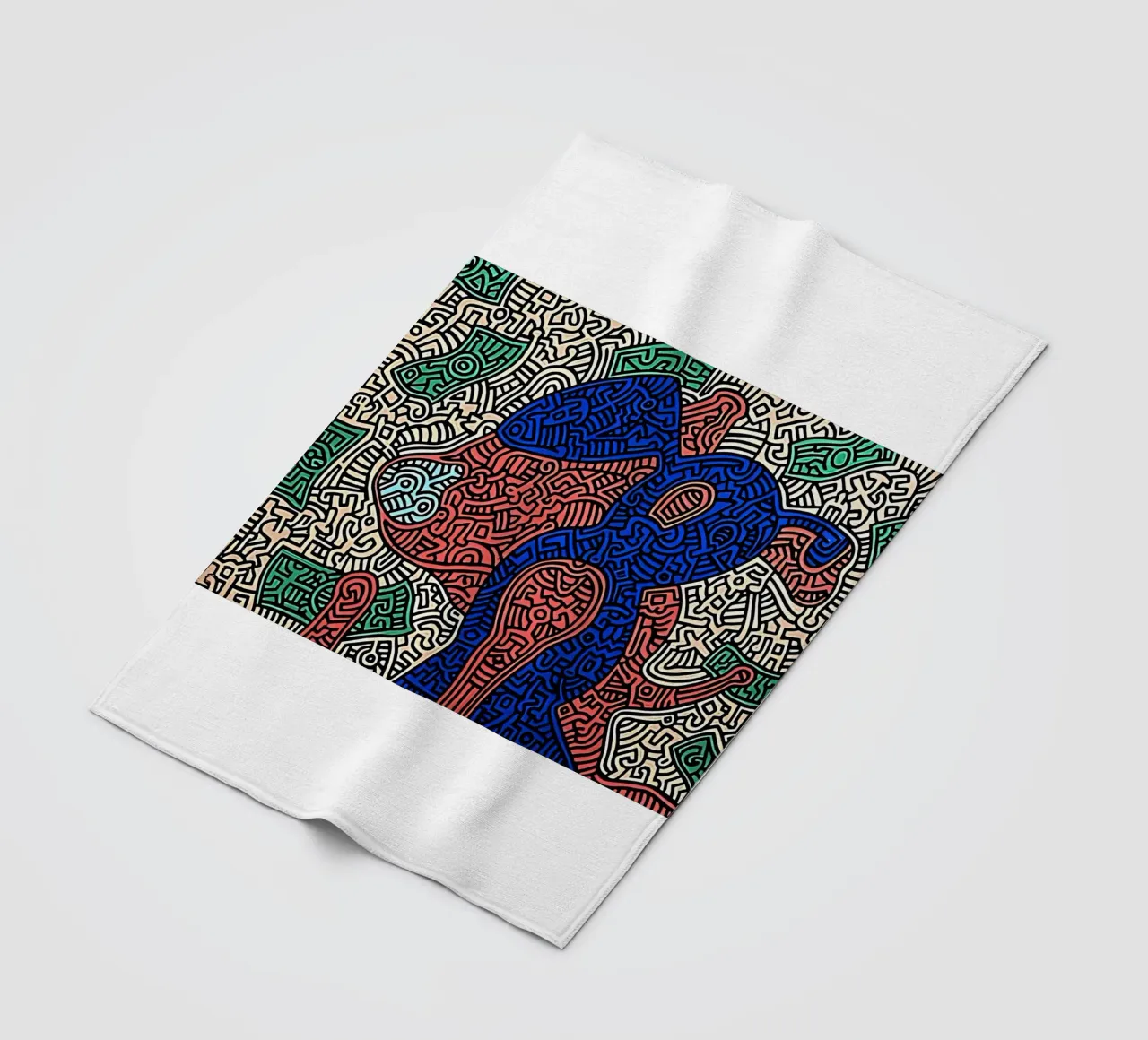 Piglet va de compras por Keith Haring manta de franela de tokovictory