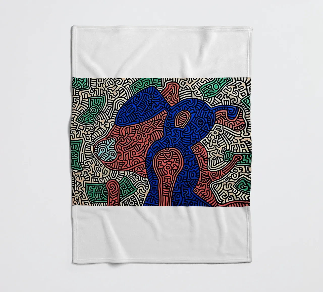 Piglet va de compras por Keith Haring manta de franela de tokovictory