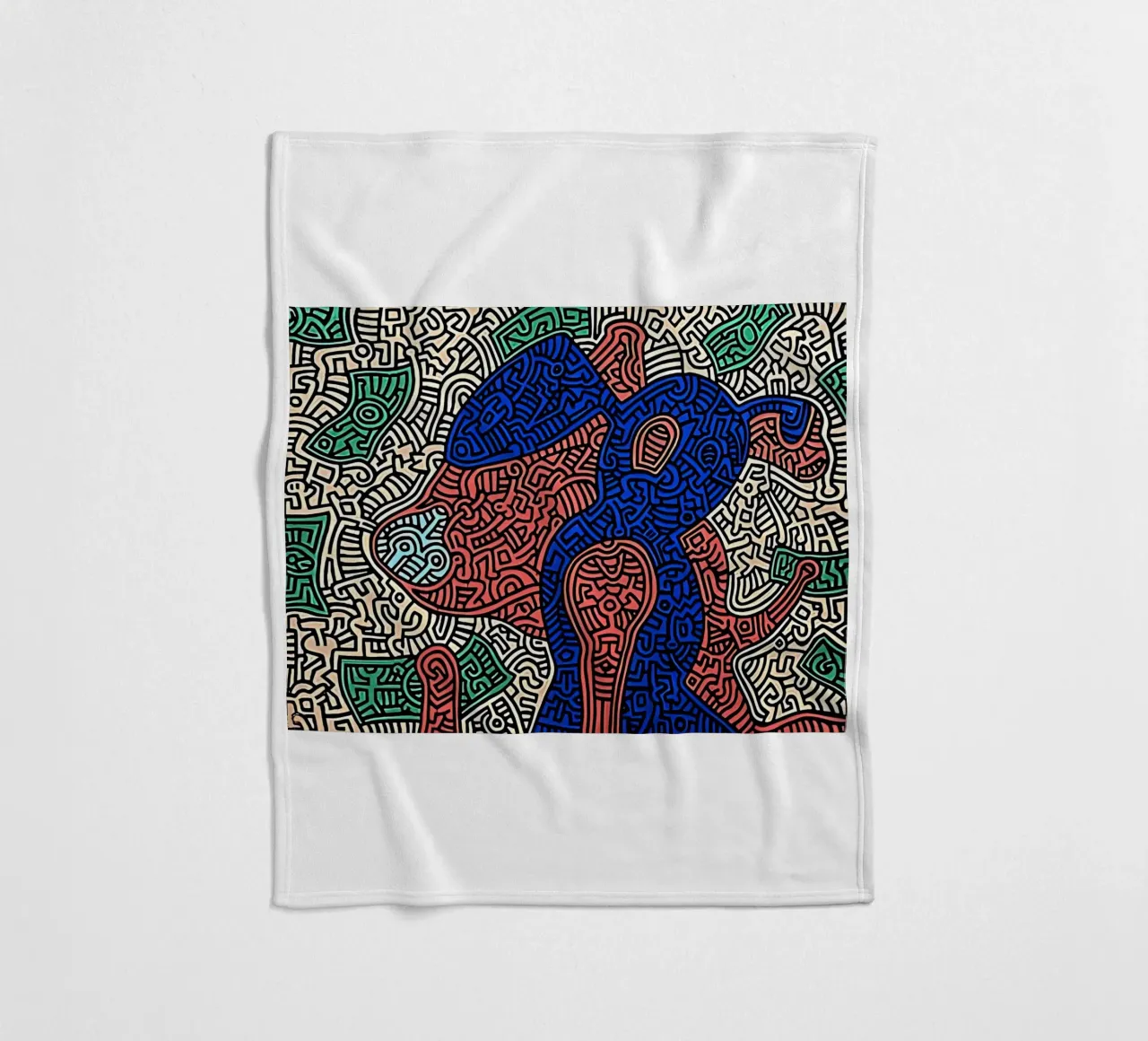 Piglet va de compras por Keith Haring manta de franela de tokovictory