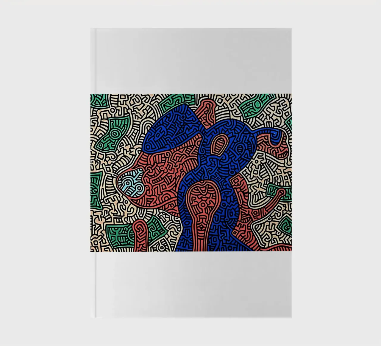 Piglet Goes Shopping by Keith Haring notebook by tokovictory