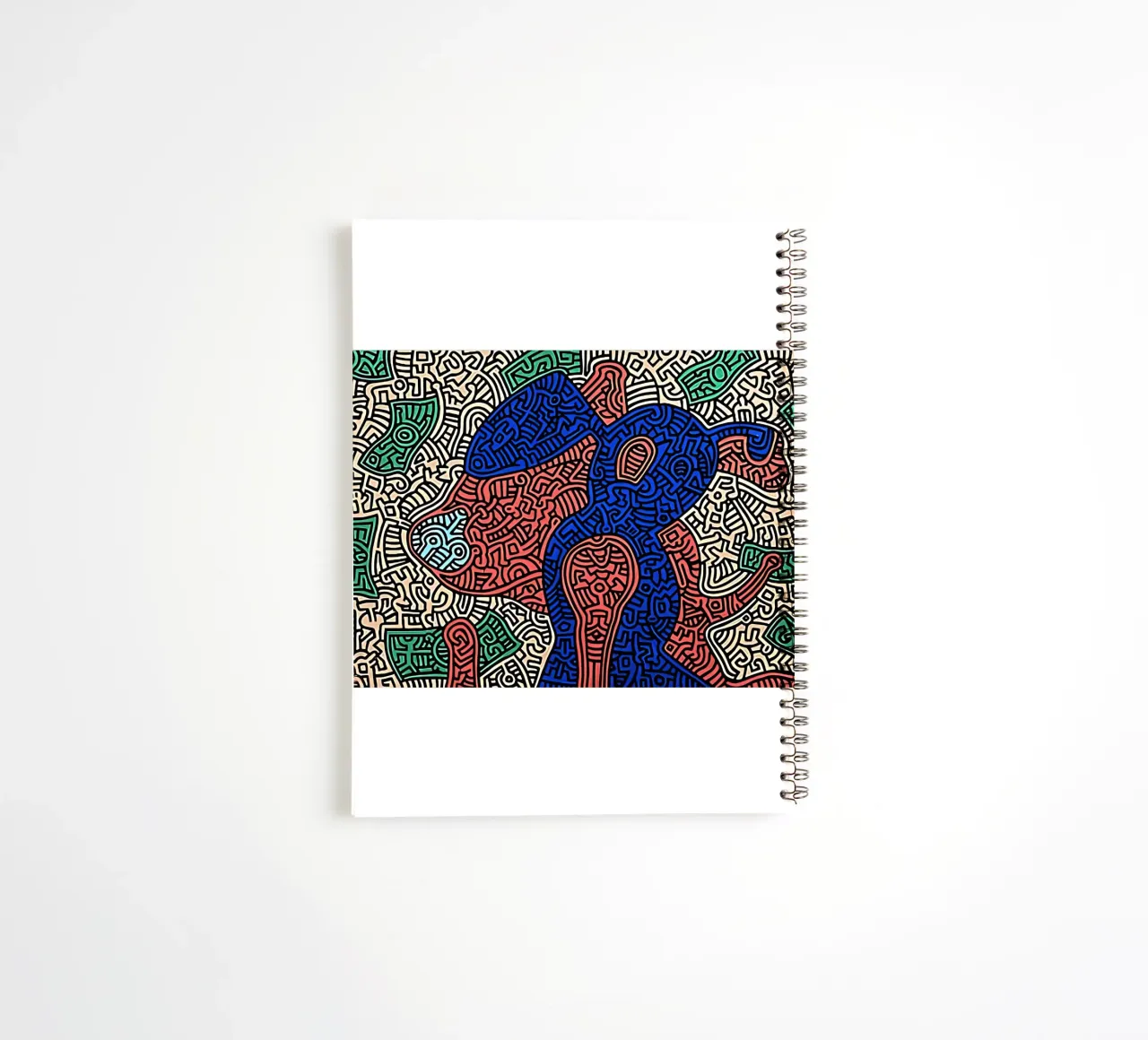 Piglet va de compras por Keith Haring cuaderno de espiral de tokovictory