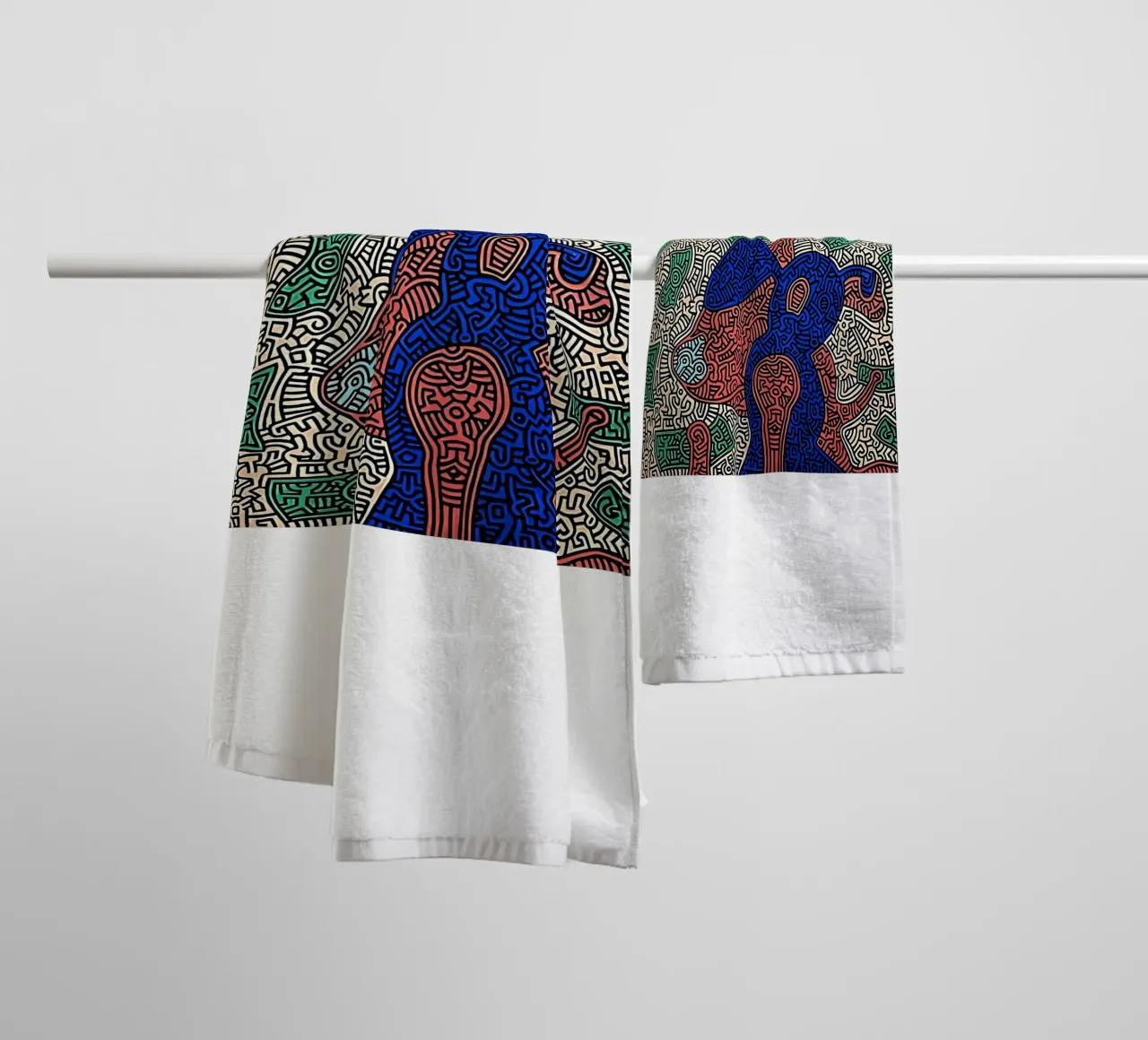 Piglet va de compras por Keith Haring toalla de baño de tokovictory