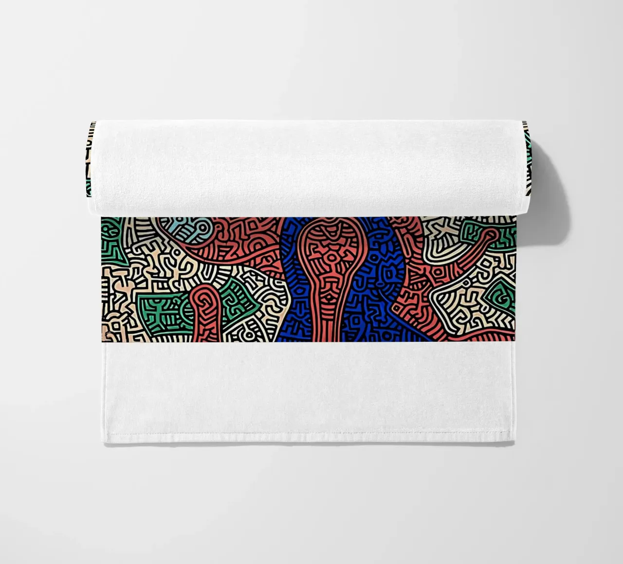 Piglet va de compras por Keith Haring toalla de playa de tokovictory