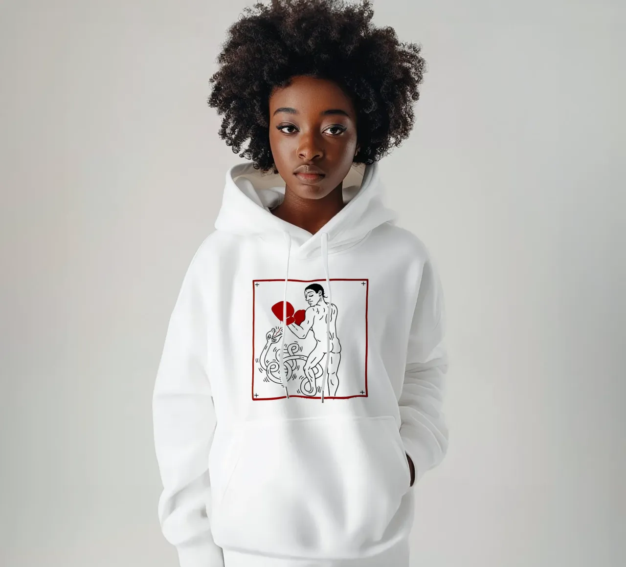 Ritratto di Macho Camacho di Keith Haring felpa con cappuccio da tokovictory