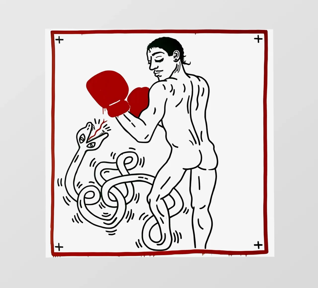 Ritratto di Macho Camacho di Keith Haring pellicola backlit da tokovictory