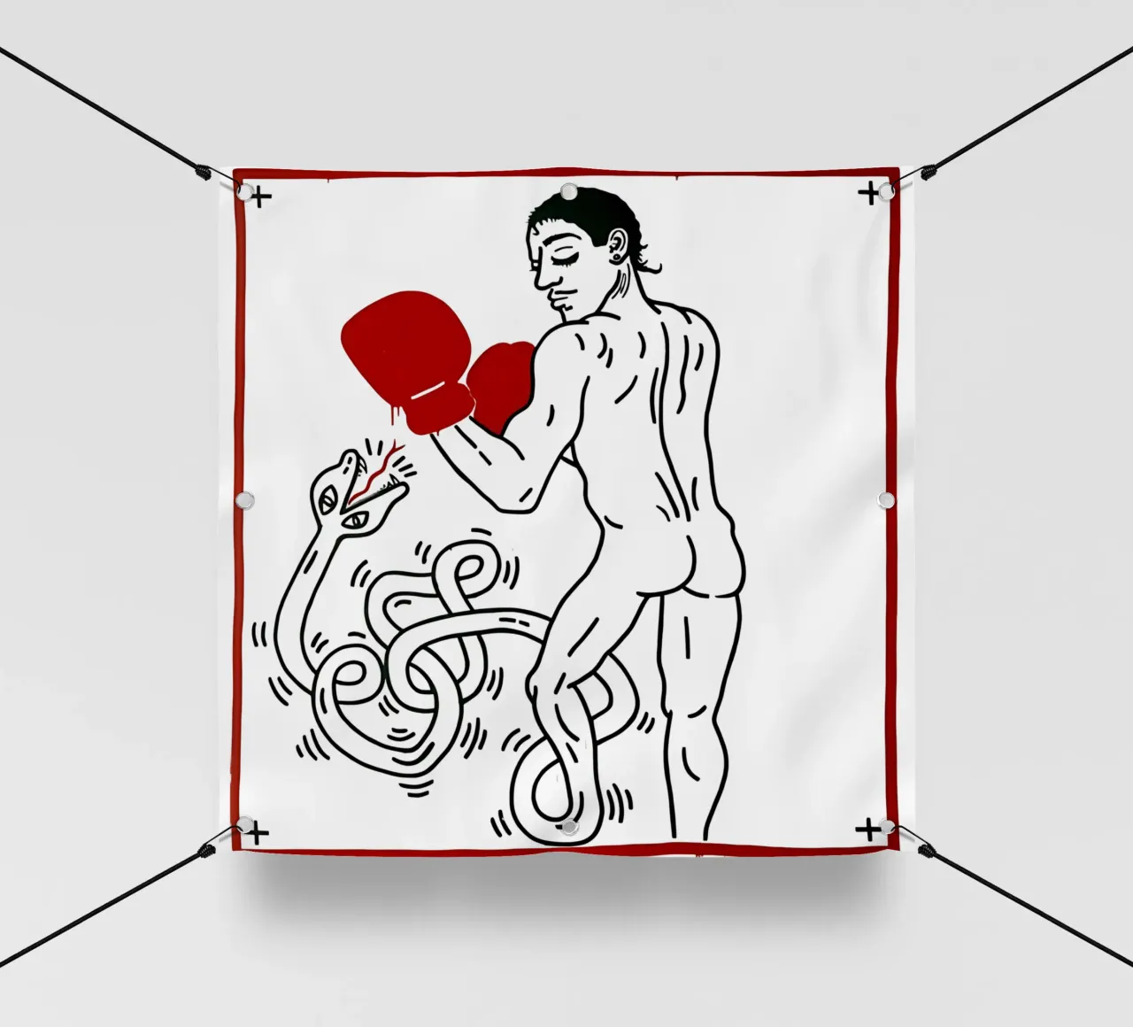 Ritratto di Macho Camacho di Keith Haring telo in pvc da tokovictory