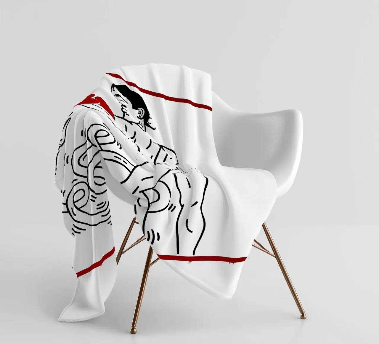 Ritratto di Macho Camacho di Keith Haring coperta in pile da tokovictory