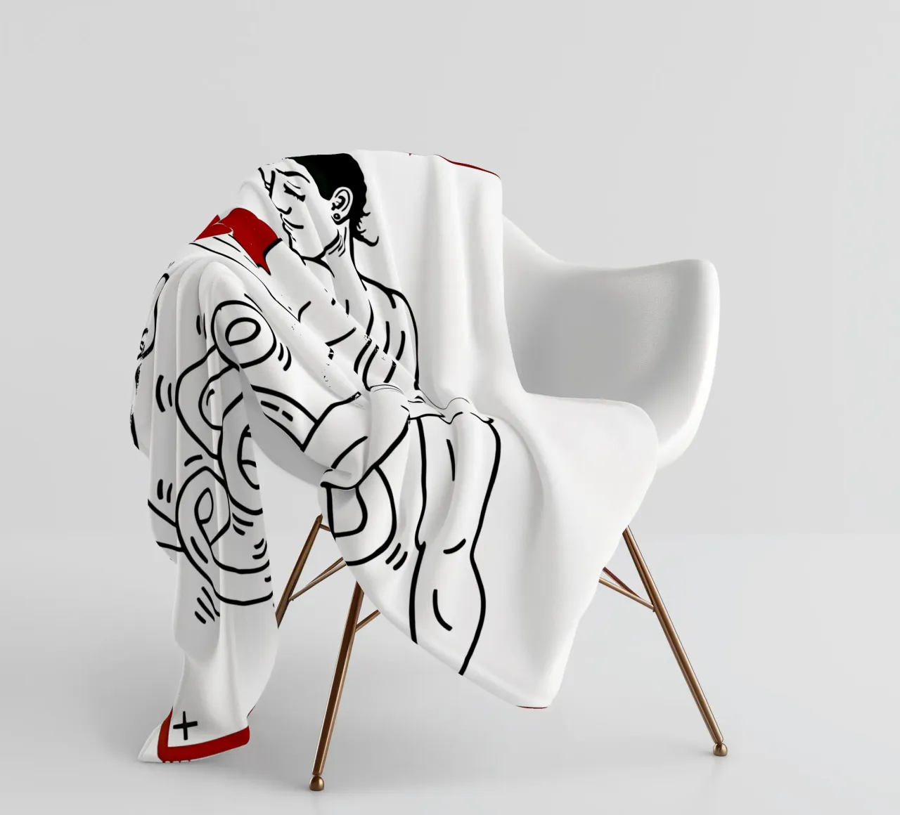 Ritratto di Macho Camacho di Keith Haring coperta in pile da tokovictory