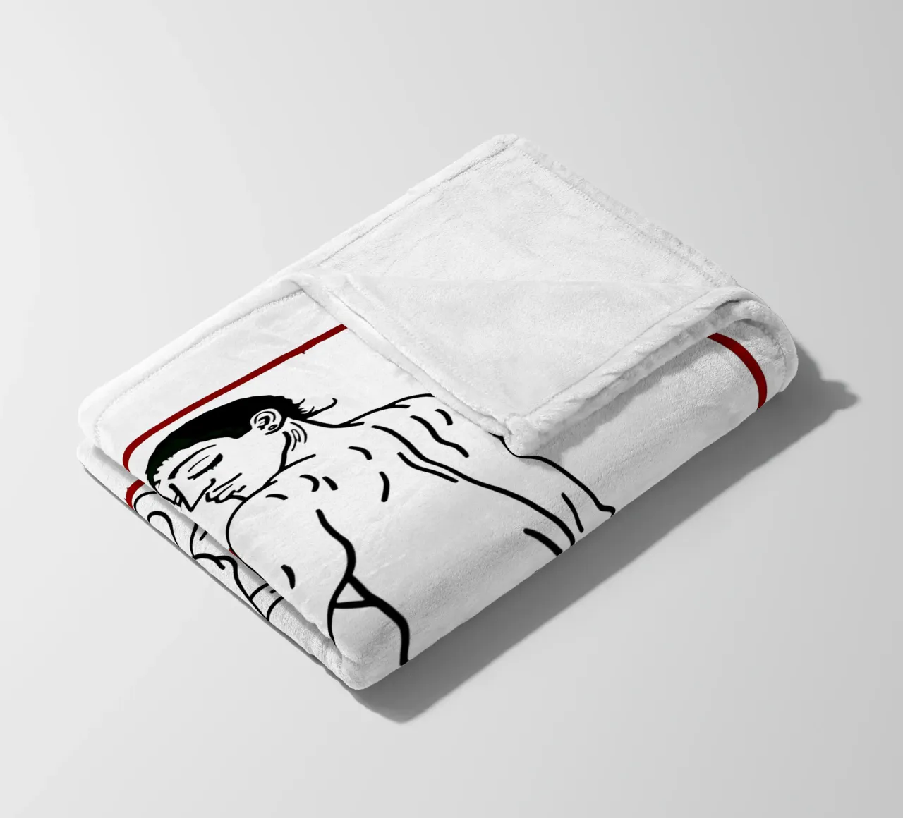 Ritratto di Macho Camacho di Keith Haring coperta in pile da tokovictory