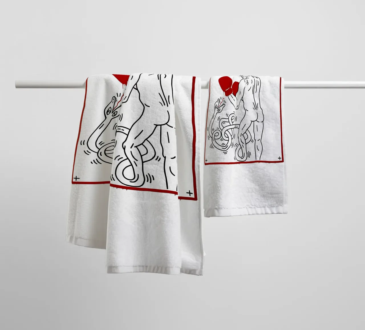 Ritratto di Macho Camacho di Keith Haring asciugamano da bagno da tokovictory