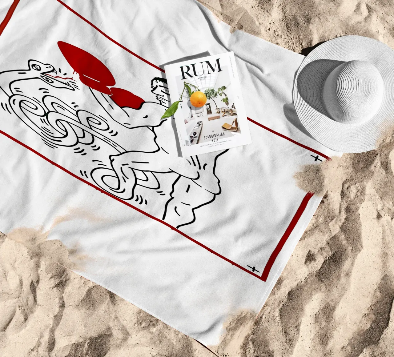 Ritratto di Macho Camacho di Keith Haring telo mare da tokovictory
