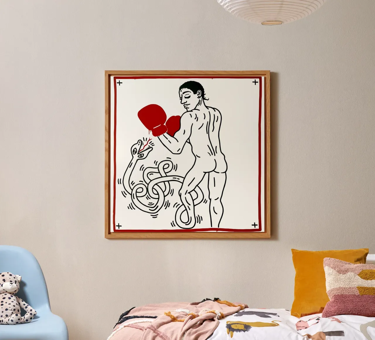 Ritratto di Macho Camacho di Keith Haring alluminio dibond da tokovictory