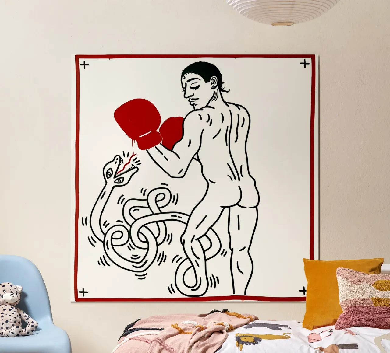 Ritratto di Macho Camacho di Keith Haring carta hahnemühle da tokovictory