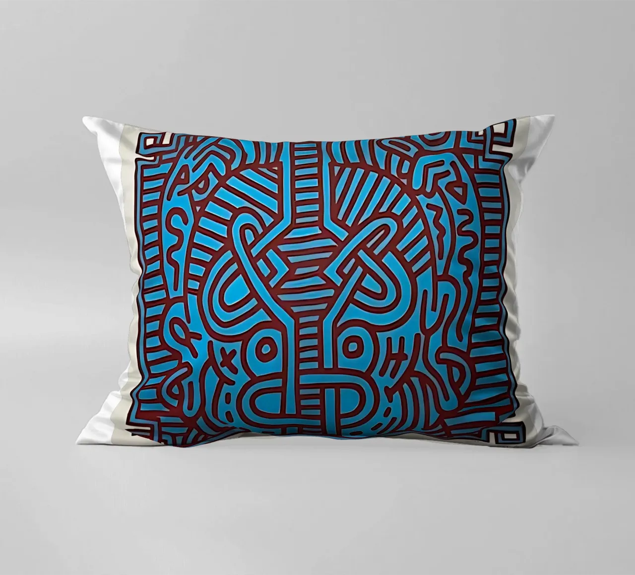 Buddha di cioccolato 1 di Keith Haring cuscino da tokovictory
