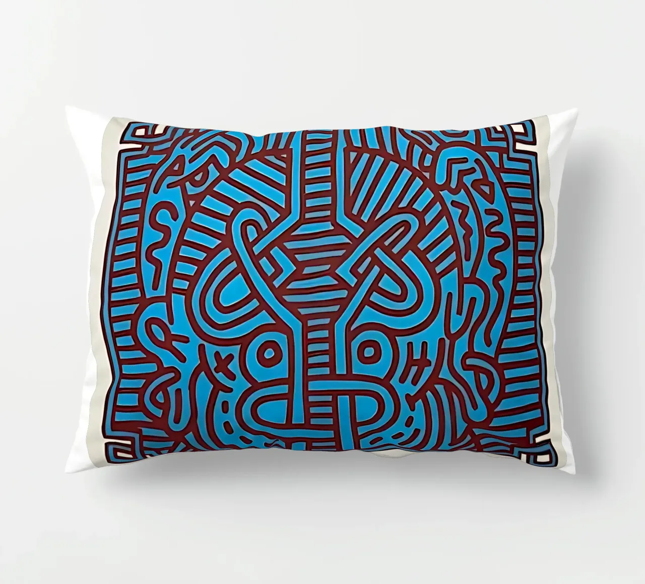 Buddha di cioccolato 1 di Keith Haring cuscino da tokovictory