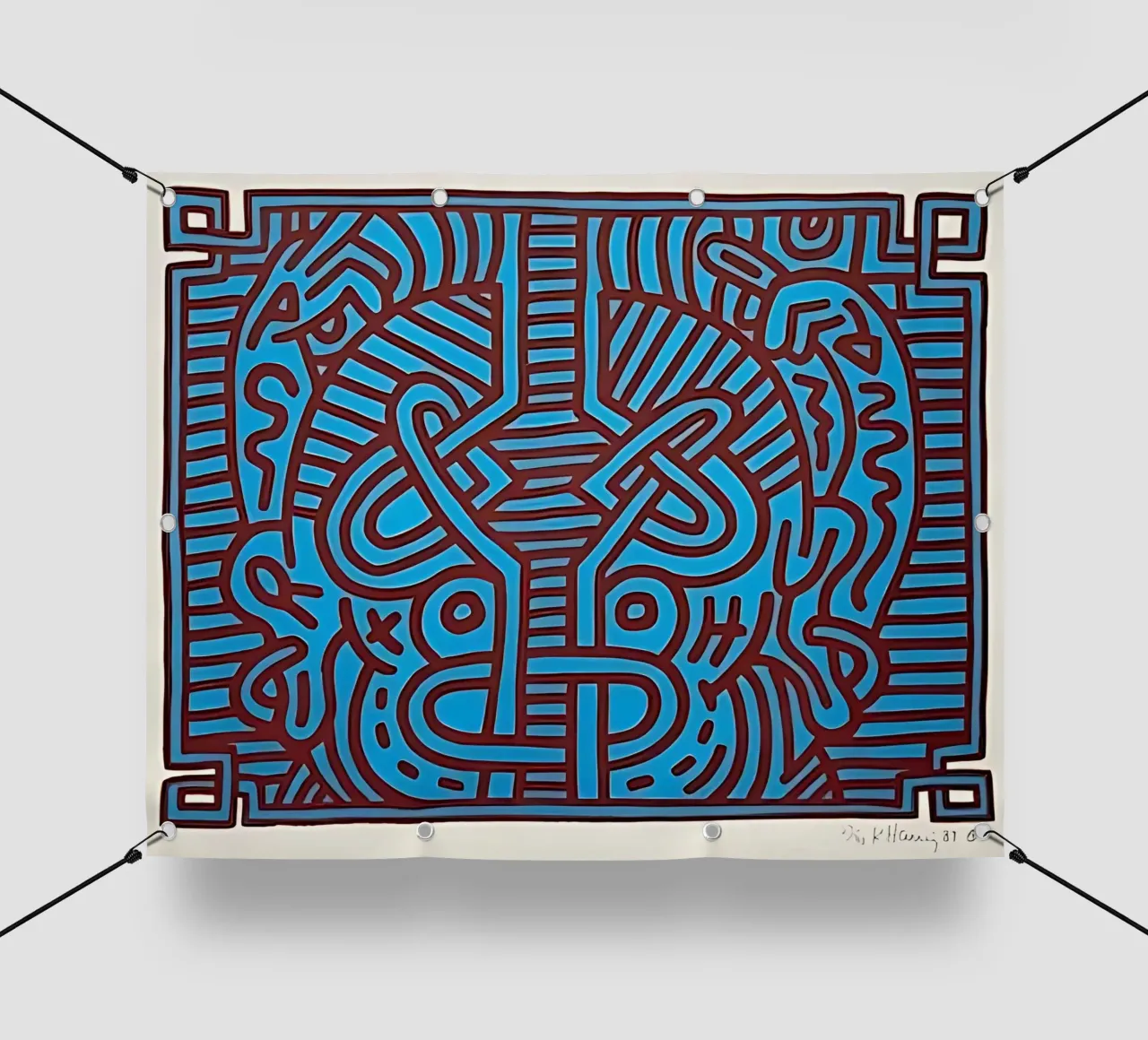 Buddha di cioccolato 1 di Keith Haring telo in pvc da tokovictory