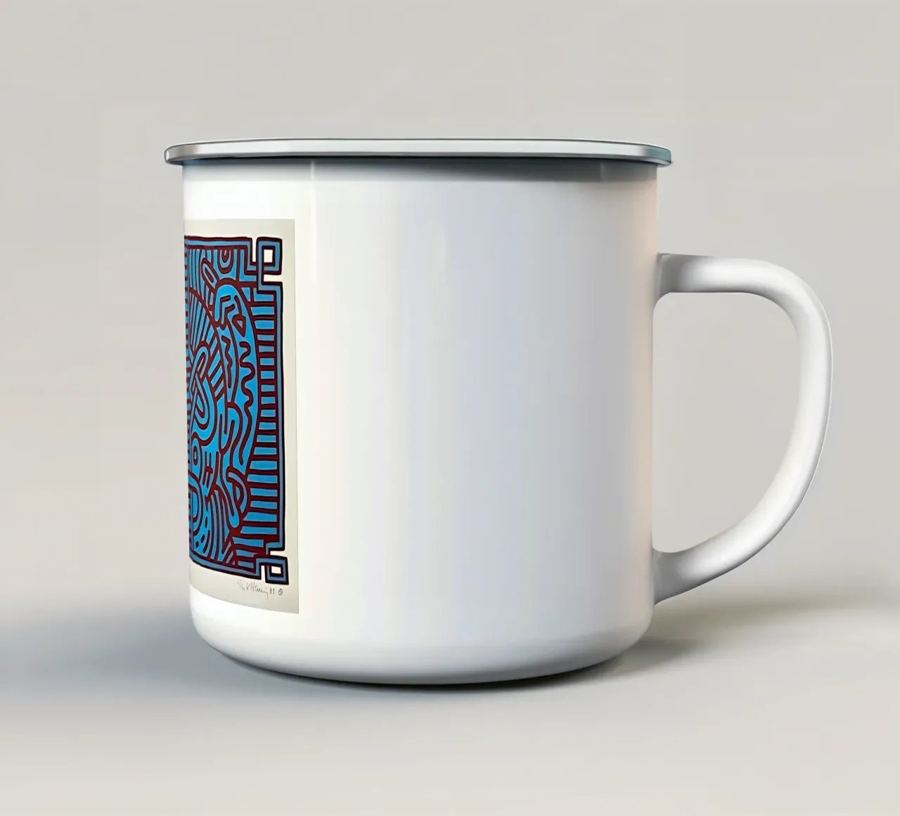 Buddha di cioccolato 1 di Keith Haring tazza in smalto da tokovictory